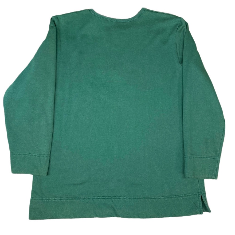 Bobbie Brooks Green Embroidered Santa Christmas Sweatshirt‎ Size Large - Picture 2 of 6